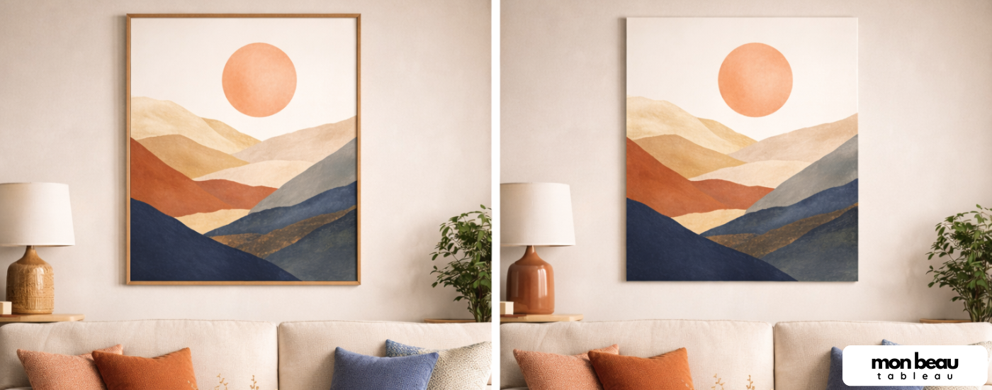 Cadre vs sans cadre : Quel format choisir selon son intérieur ?