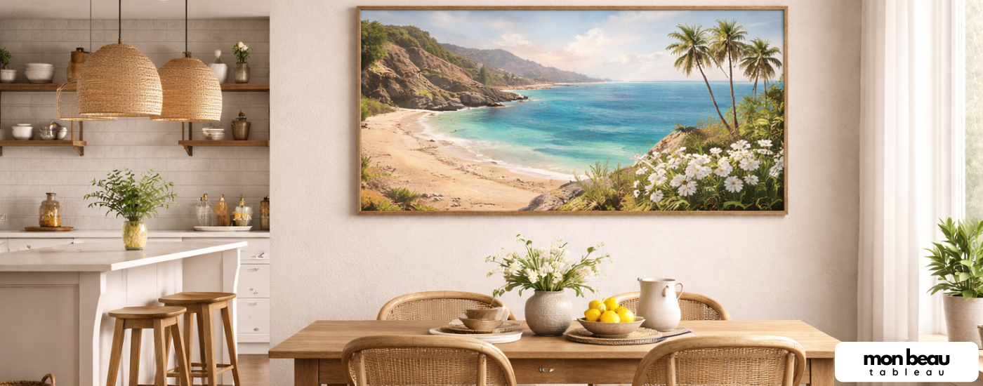 Pourquoi un tableau mural structure l’espace sans l’encombrer