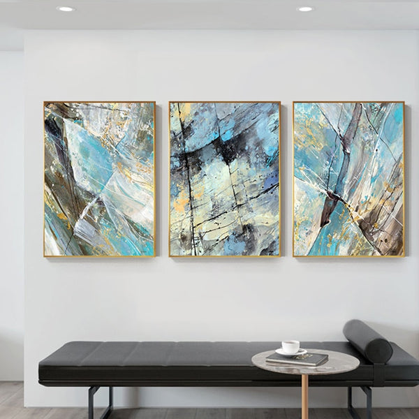 Tableau Abstrait Bleu