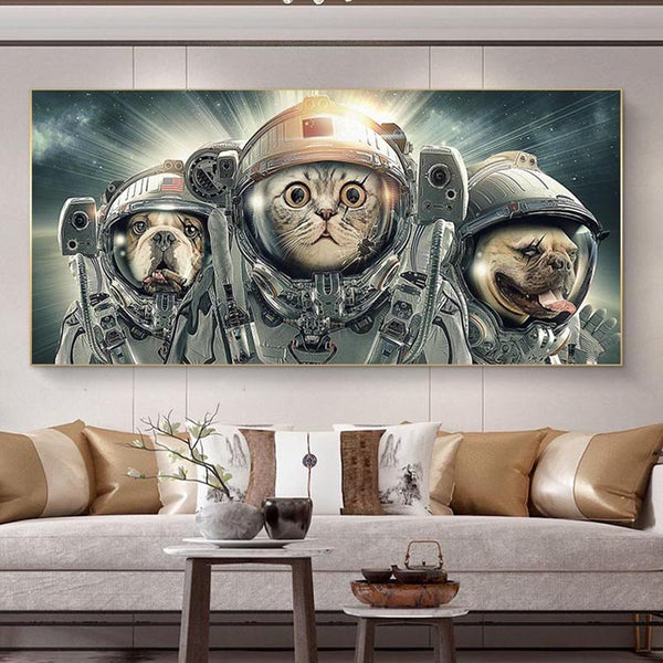 Tableau Animaux Astronautes