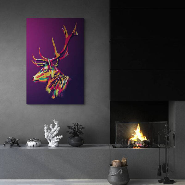 Tableau Cerf Coloré
