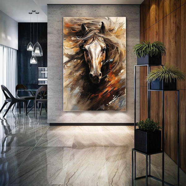 Tableau Cheval Abstrait