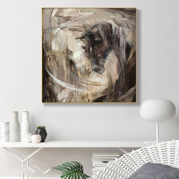 Tableau Chevaux Abstrait