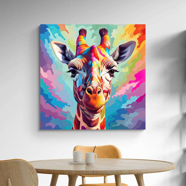 Tableau Coloré Girafe