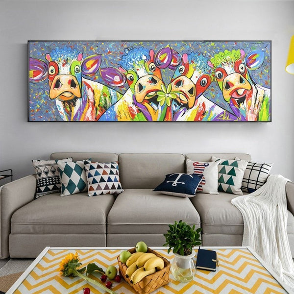 Tableau Coloré Vaches