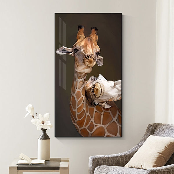 Tableau Couple de Girafes