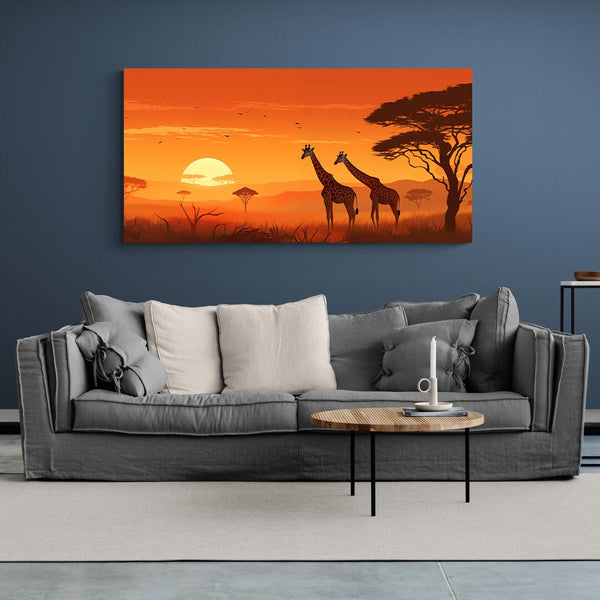 Tableau Girafe Savane