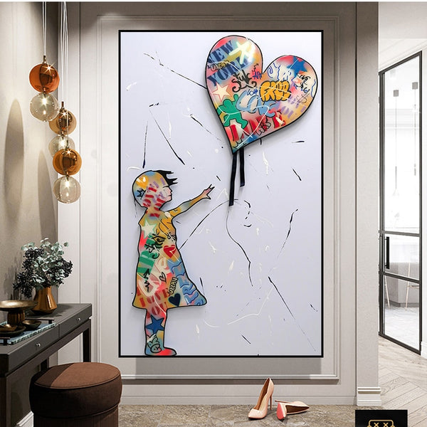 Tableau La Petite Fille au Ballon