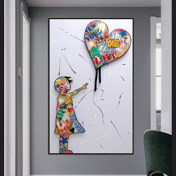 Tableau La Petite Fille au Ballon