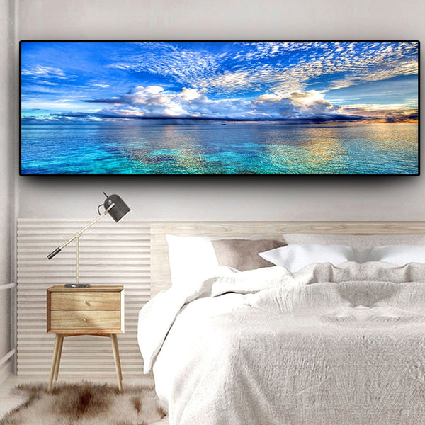 Tableau Mer Bleue XXL