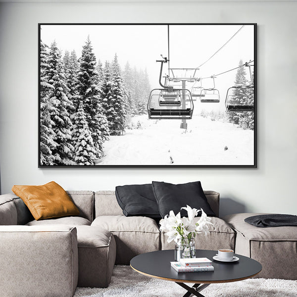 Tableau Montagne Télésiège
