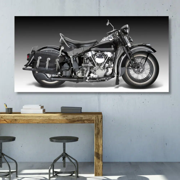 Tableau Moto Noir et Blanc
