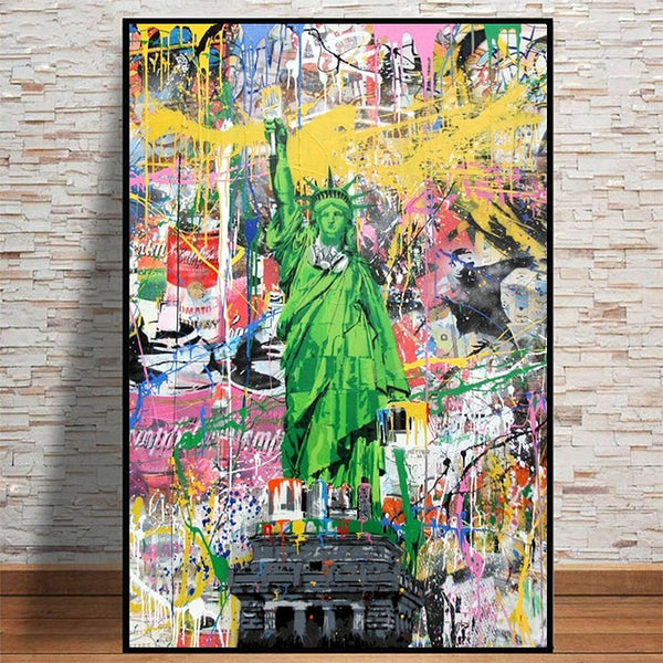 Tableau Statue de la Liberté Street Art