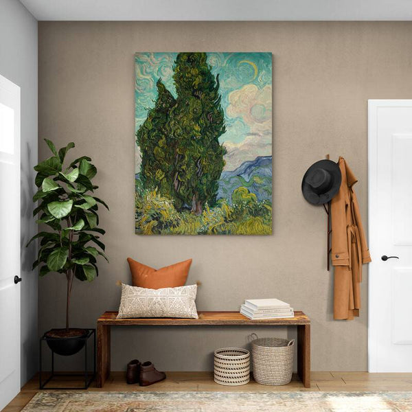 Tableau Van Gogh Les Cyprès
