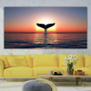 Tableau Baleine Coucher de Soleil