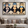 Tableau Carricature 3 Singes