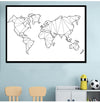 Tableau Carte du Monde Minimaliste