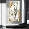 Tableau Cheval Blanc Abstrait