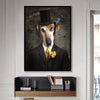 Tableau Chien Costume Noir