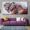 Tableau Coloré Chevaux