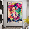 Tableau Coloré Lion