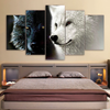 Tableau Couple de Loups