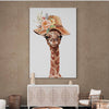 Tableau Girafe Chapeau