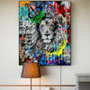 Tableau Lion Graffiti