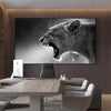 Tableau Lionne Noir et Blanc