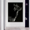 Tableau Loup Noir et Blanc