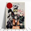 Tableau Manga Naruto Kakashi Sasuke et Sakura