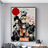 Tableau Manga Naruto Kakashi Sasuke et Sakura