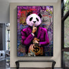 Tableau Moderne Panda Braqueur