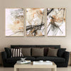 Tableau Triptyque Abstrait Vintage