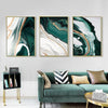 Tableau Triptyque Vert Style Marbre