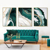 Tableau Triptyque Vert Style Marbre